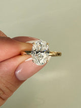 Diamant ring 3,16 carat labgrown diamant, 18 karat guld