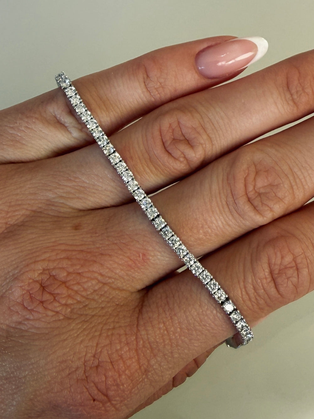 Tennis armbånd 3,2 carat labgrown diamant, 18 karat hvidguld