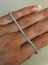 Tennis armbånd 3,2 carat labgrown diamant, 18 karat hvidguld