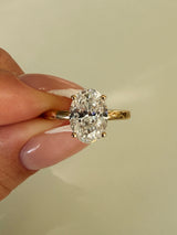 Diamant ring 3,16 carat labgrown diamant, 18 karat guld