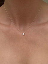 Halskæde i 10 karat guld, med 0,53 carat labgrown diamant