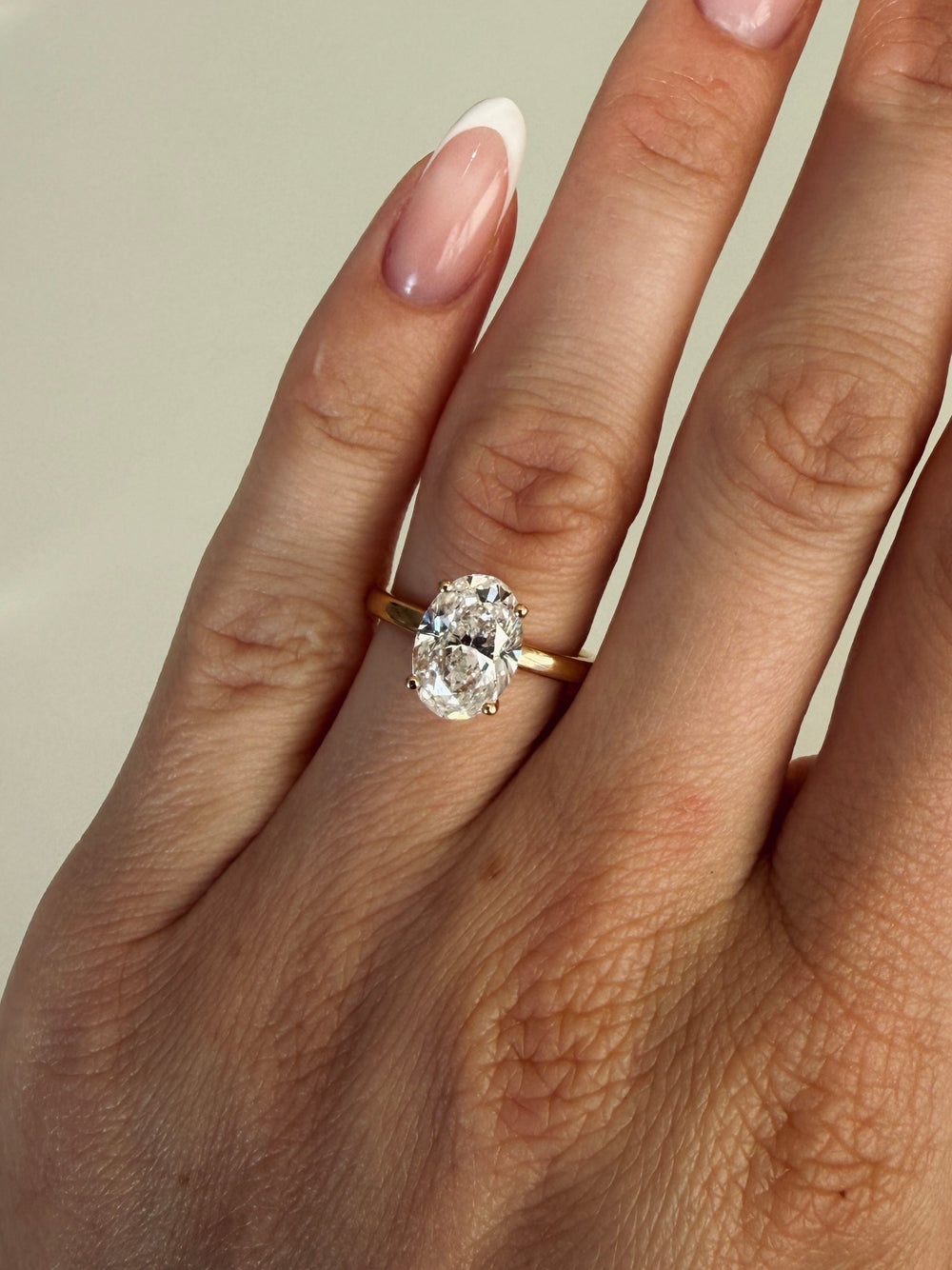 Diamant ring 3,16 carat labgrown diamant, 18 karat guld