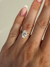 Diamant ring 3,16 carat labgrown diamant, 18 karat guld