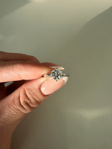 Diamant ring 1 carat labgrown diamant, 18 karat hvidguld