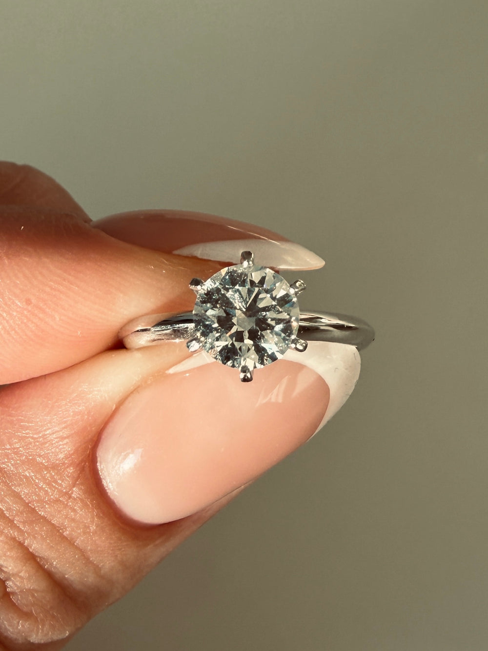 Diamant ring 1 carat labgrown diamant, 18 karat hvidguld