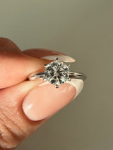 Diamant ring 1 carat labgrown diamant, 18 karat hvidguld