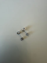 Øreringe, 2 stk. 0,5 ct. Lab diamanter i 10 kt. Hvidguld